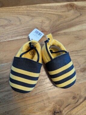 Baby Bumblebee Soft Sole Shoes, Size 1